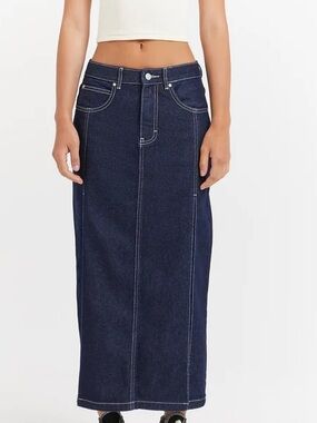 Zara Dark Blue Denim Skirt